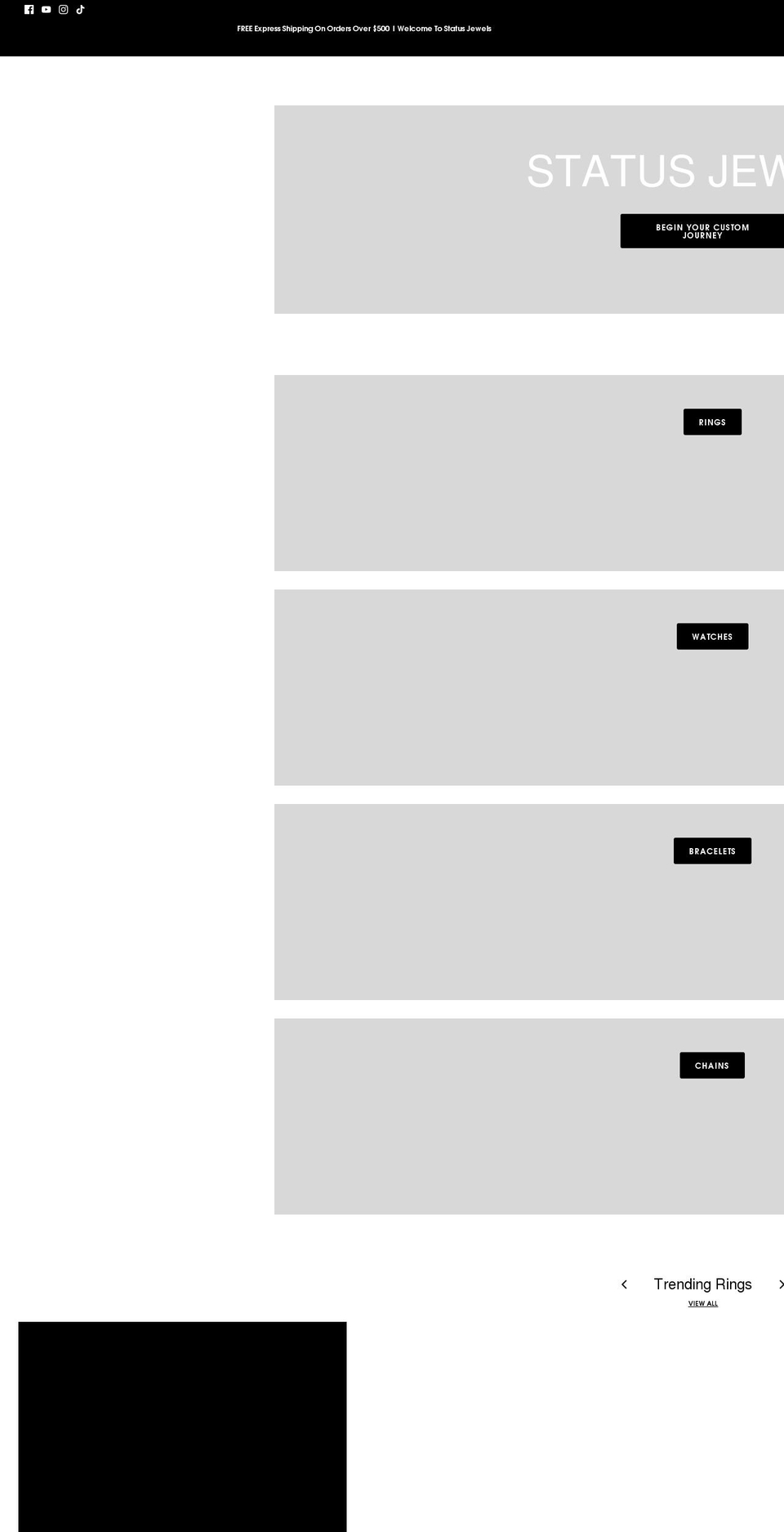 statusjeweler.com shopify website screenshot