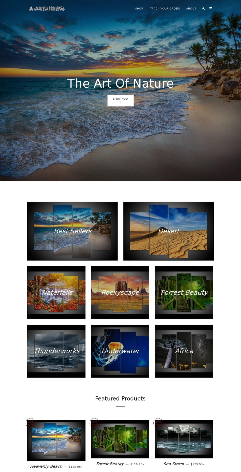 status natural 0.1 Shopify theme site example statusnatural.com