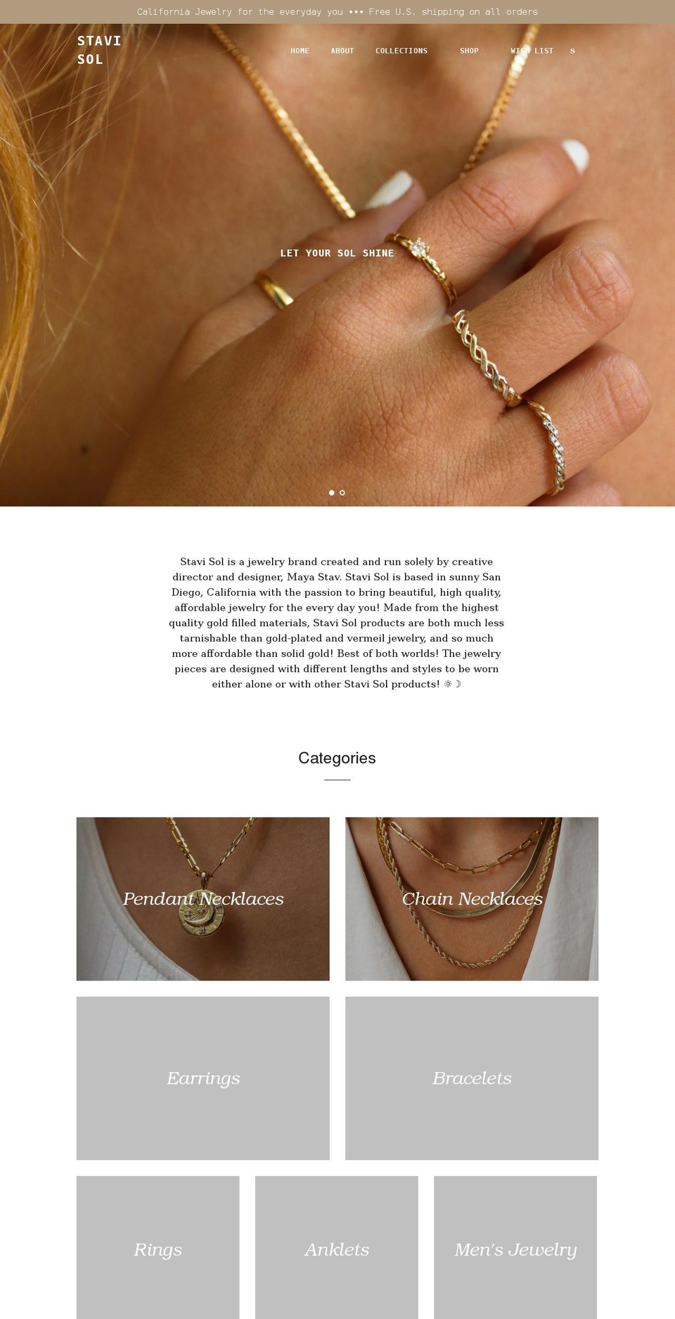 stavisol.com shopify website screenshot