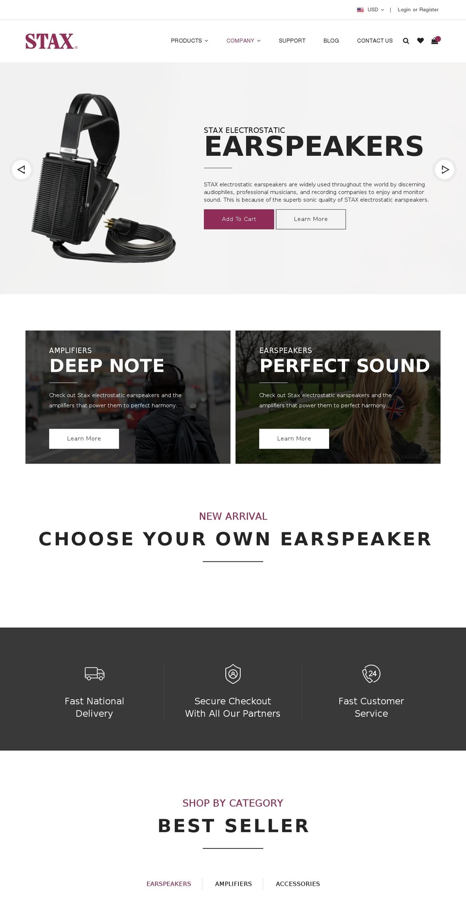 staxheadphones.com — Shopify storefront screenshot