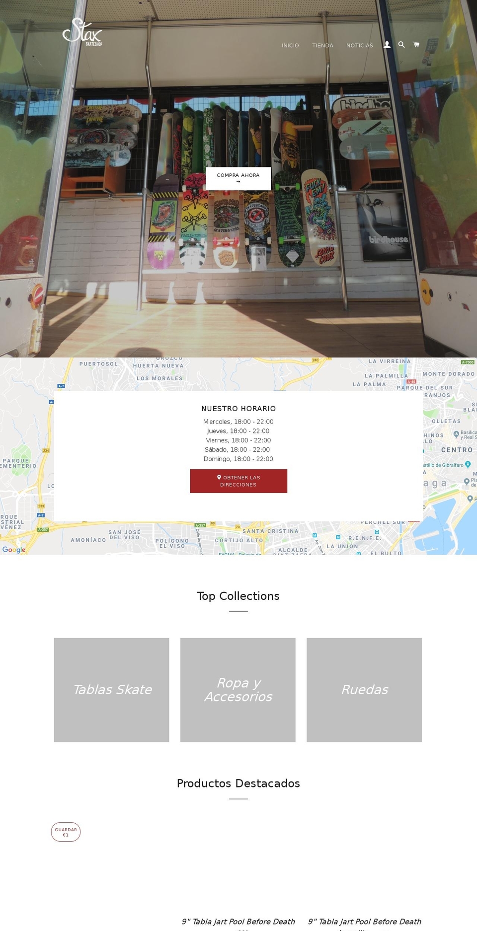 staxskate.com shopify website screenshot