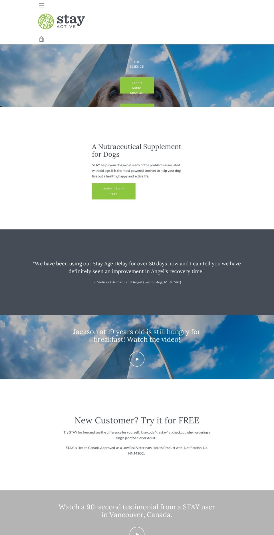 stayactivedogs.com — Shopify storefront screenshot