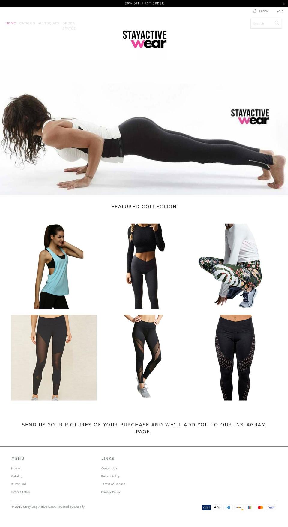stayactivewear.com — Shopify storefront screenshot