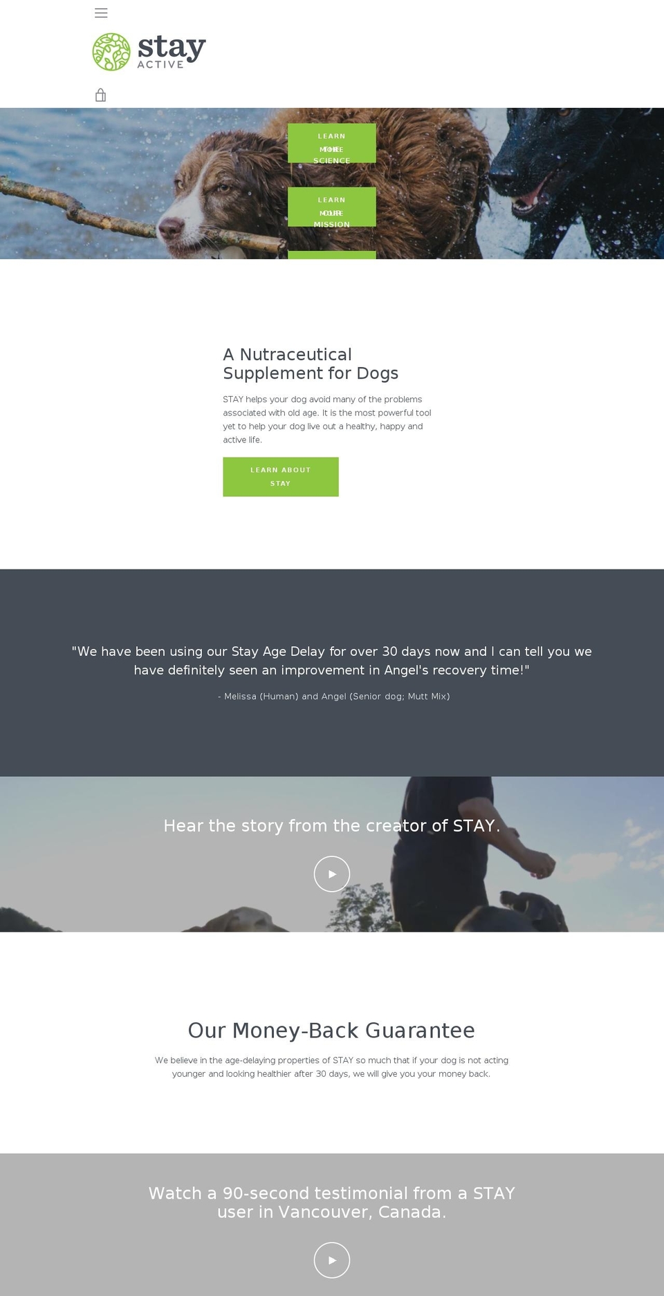 stayagedelay.com shopify website screenshot