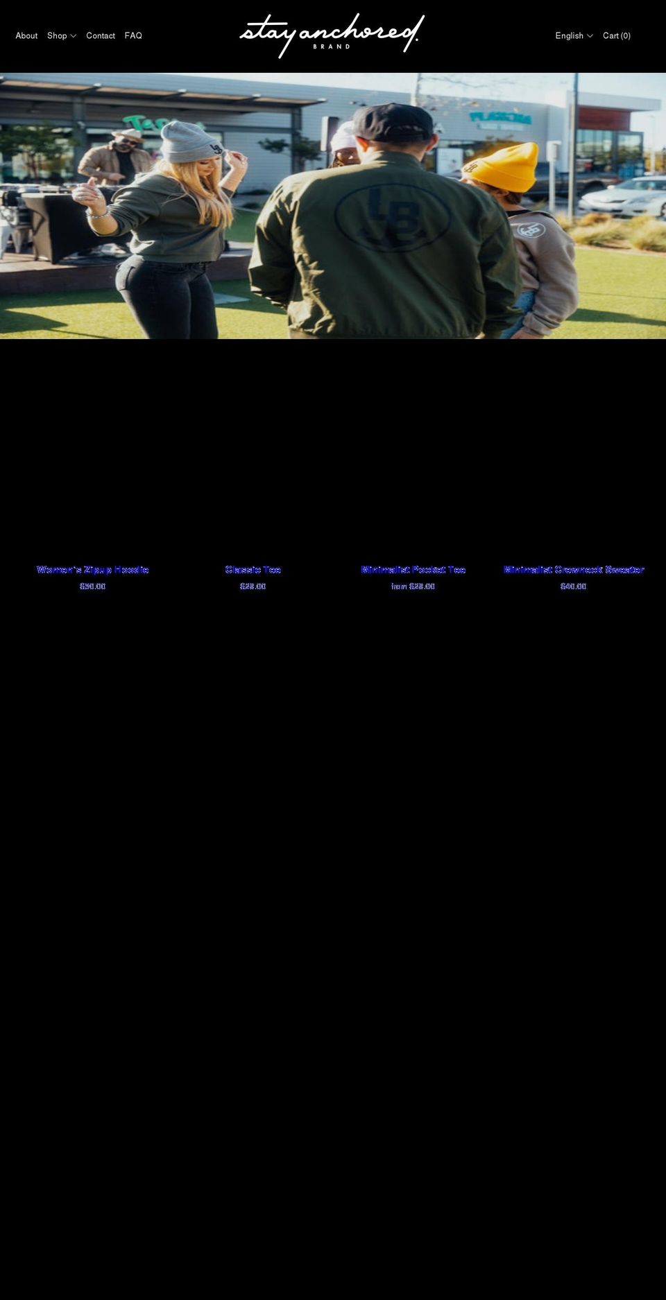 stayanchoredbrand.com — Shopify storefront screenshot