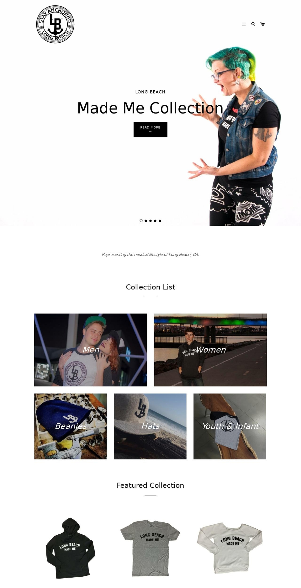 stayanchoredlongbeach.com shopify website screenshot