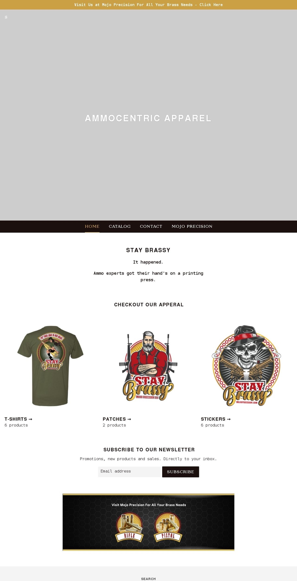 staybrassy.com shopify website screenshot