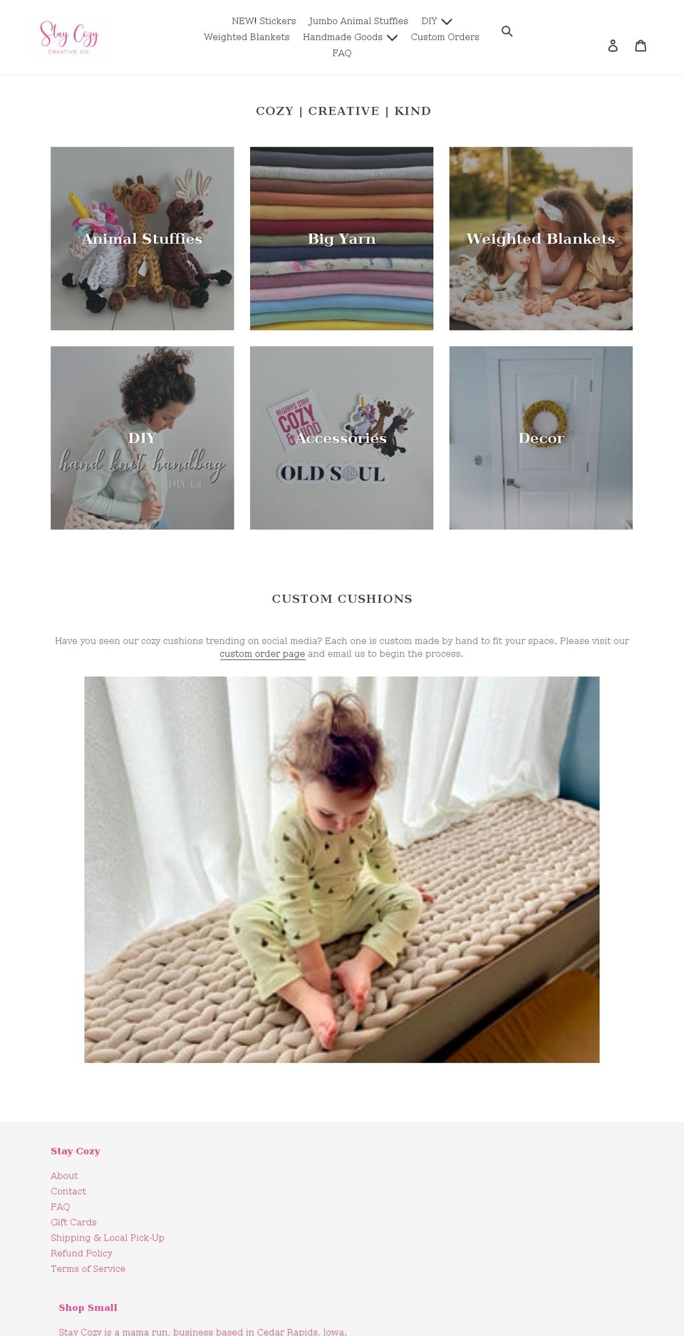 staycozyco.com shopify website screenshot