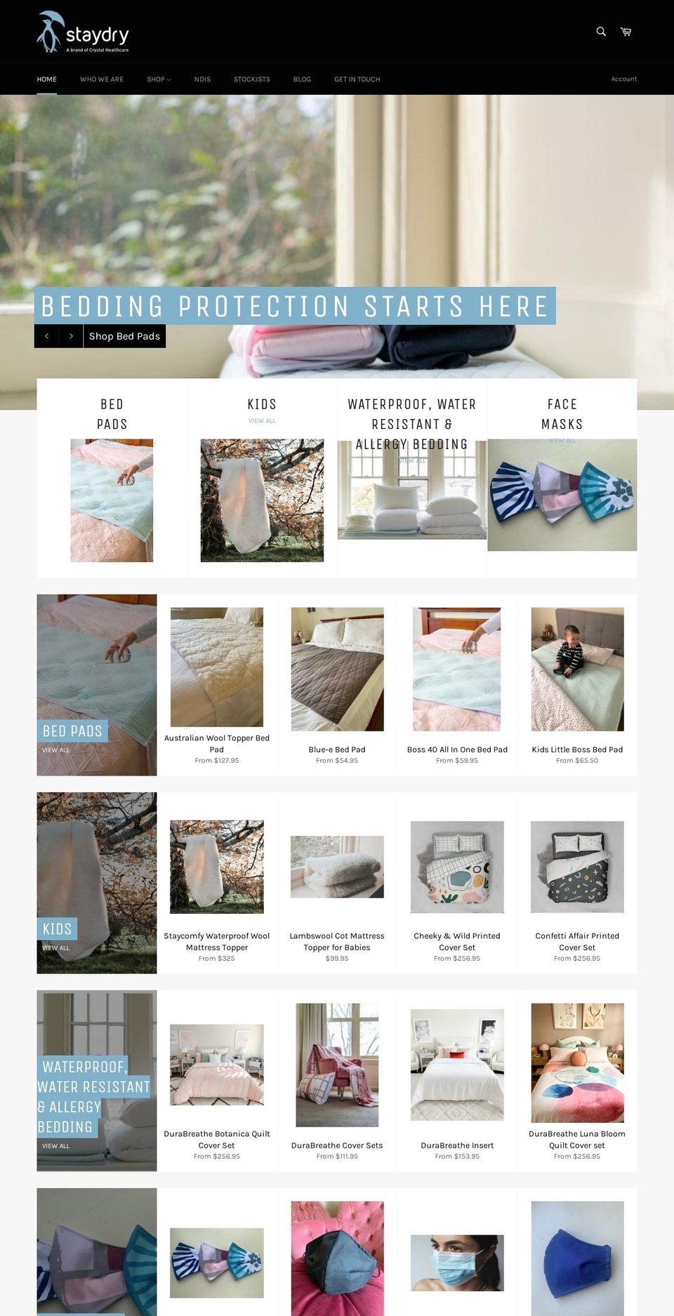 staydry.com.au shopify website screenshot
