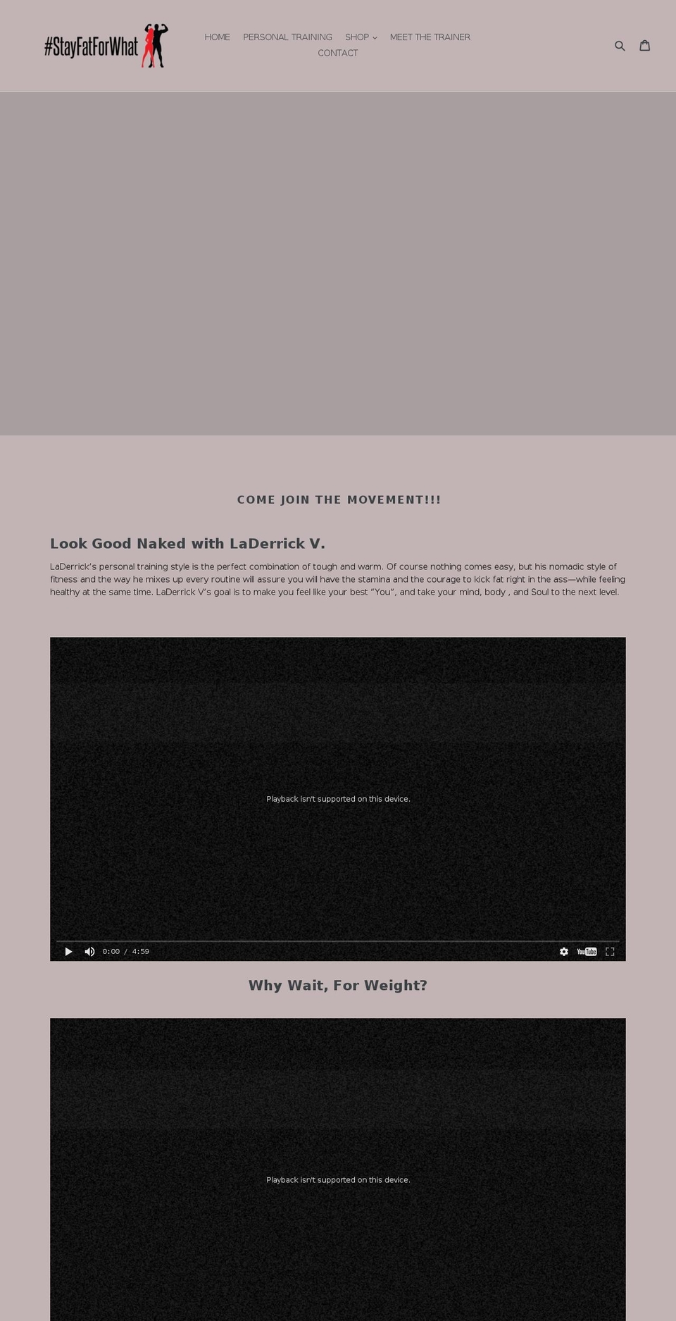 stayfatforwhat.com shopify website screenshot