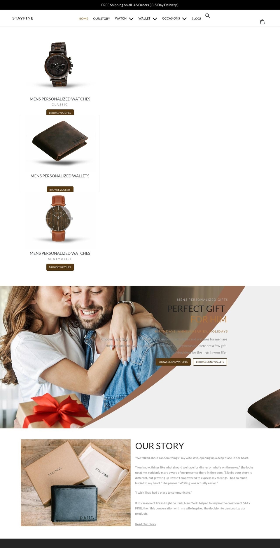 LATEST Shopify theme site example stayfine.co