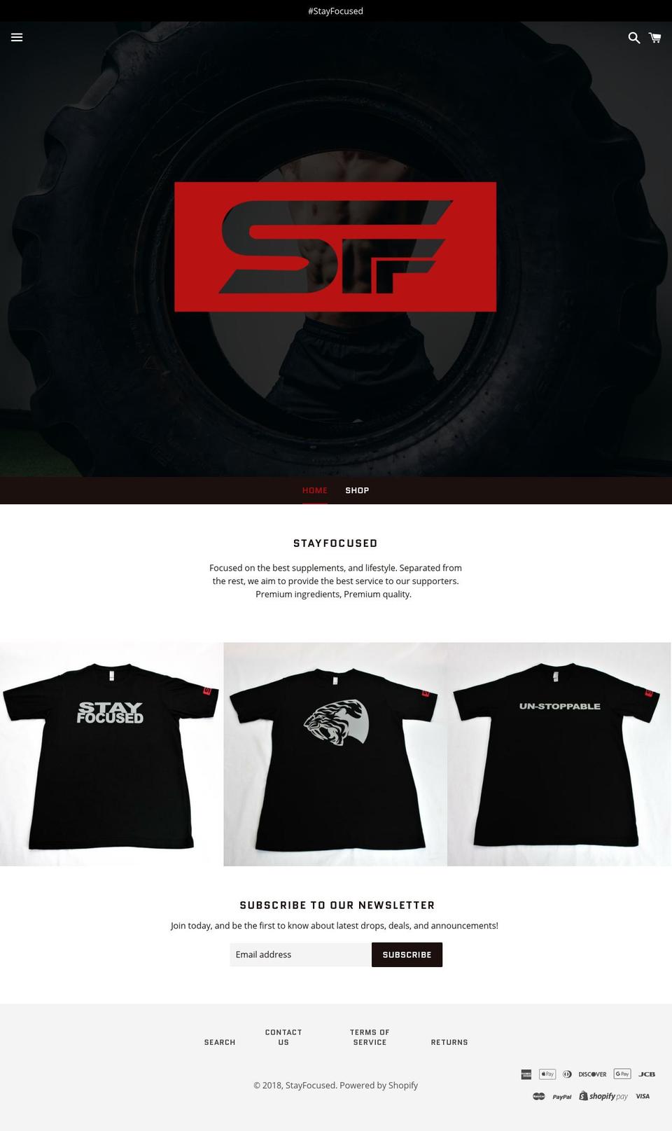 stayfocused.us shopify website screenshot