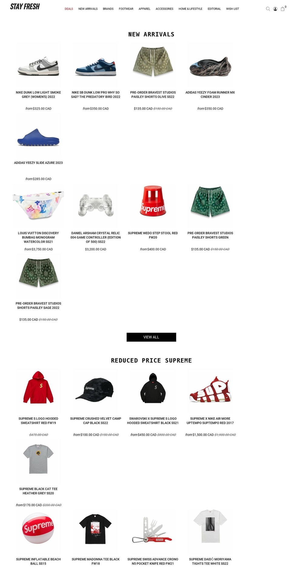 stayfresh.ca shopify website screenshot
