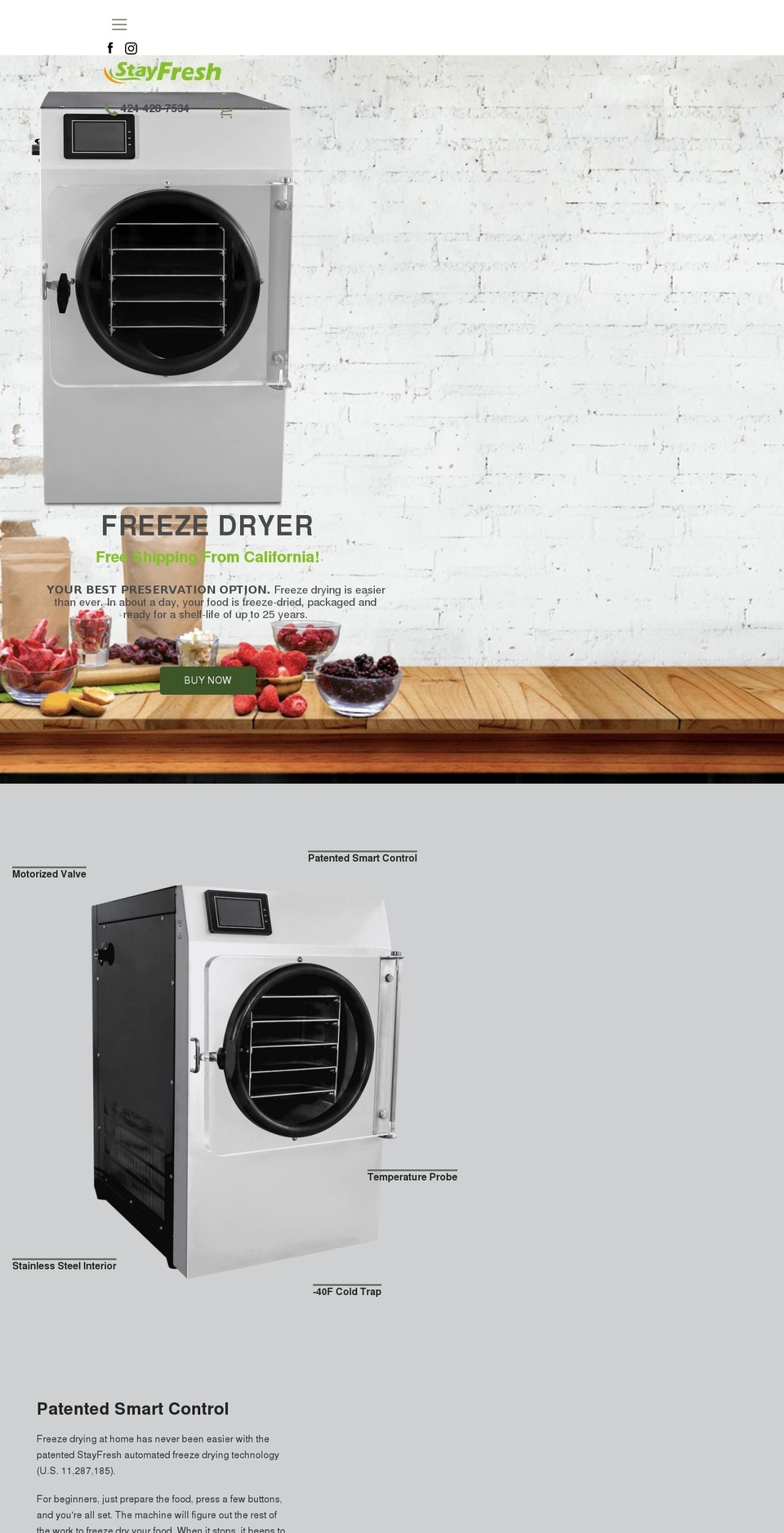 stayfreshfreezedry.com shopify website screenshot