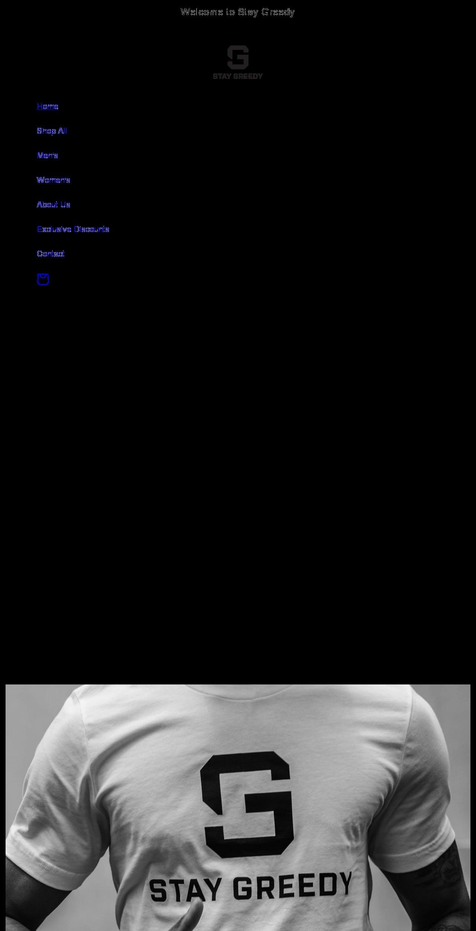 staygreedy.com shopify website screenshot
