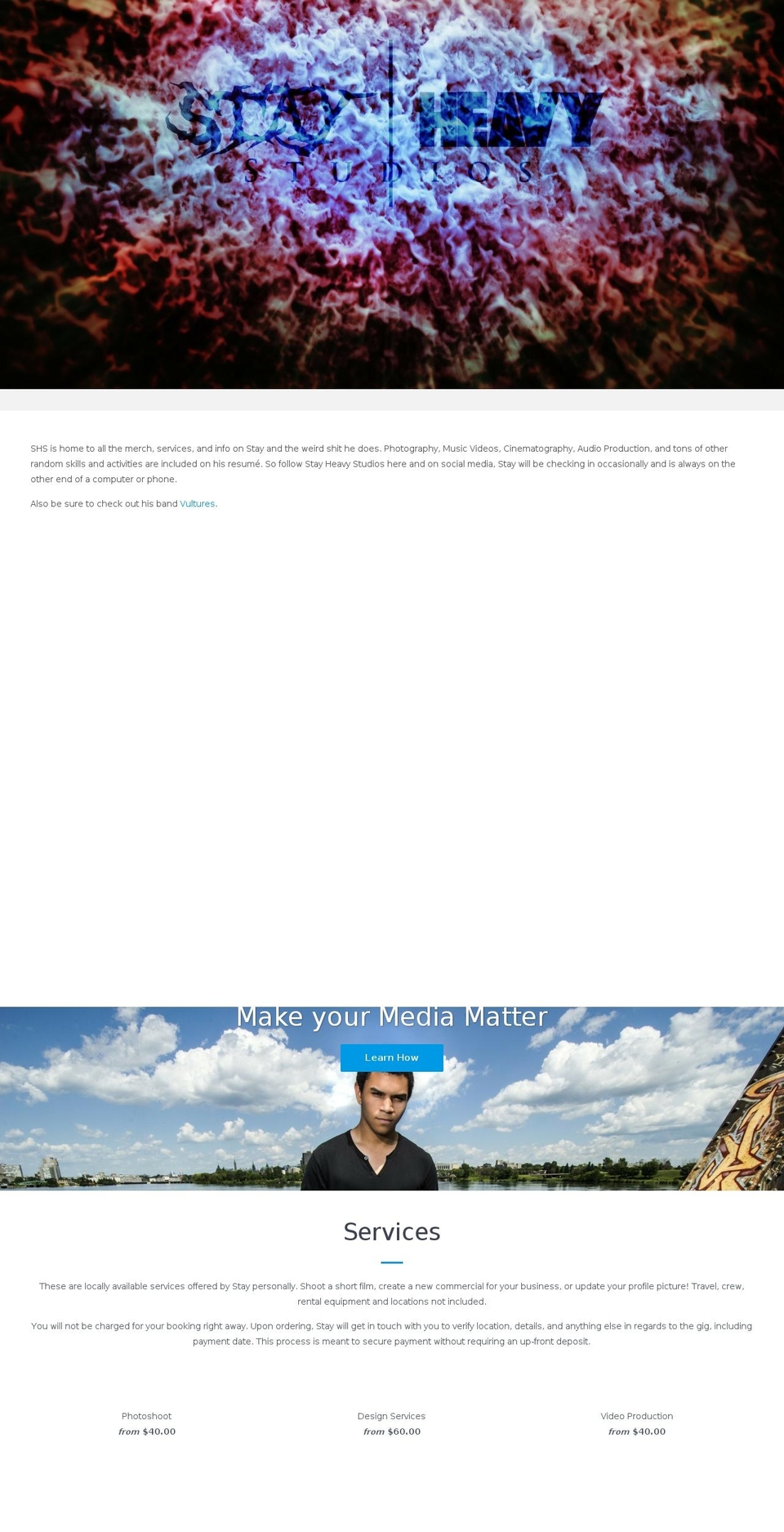 stayheavystudios.com shopify website screenshot