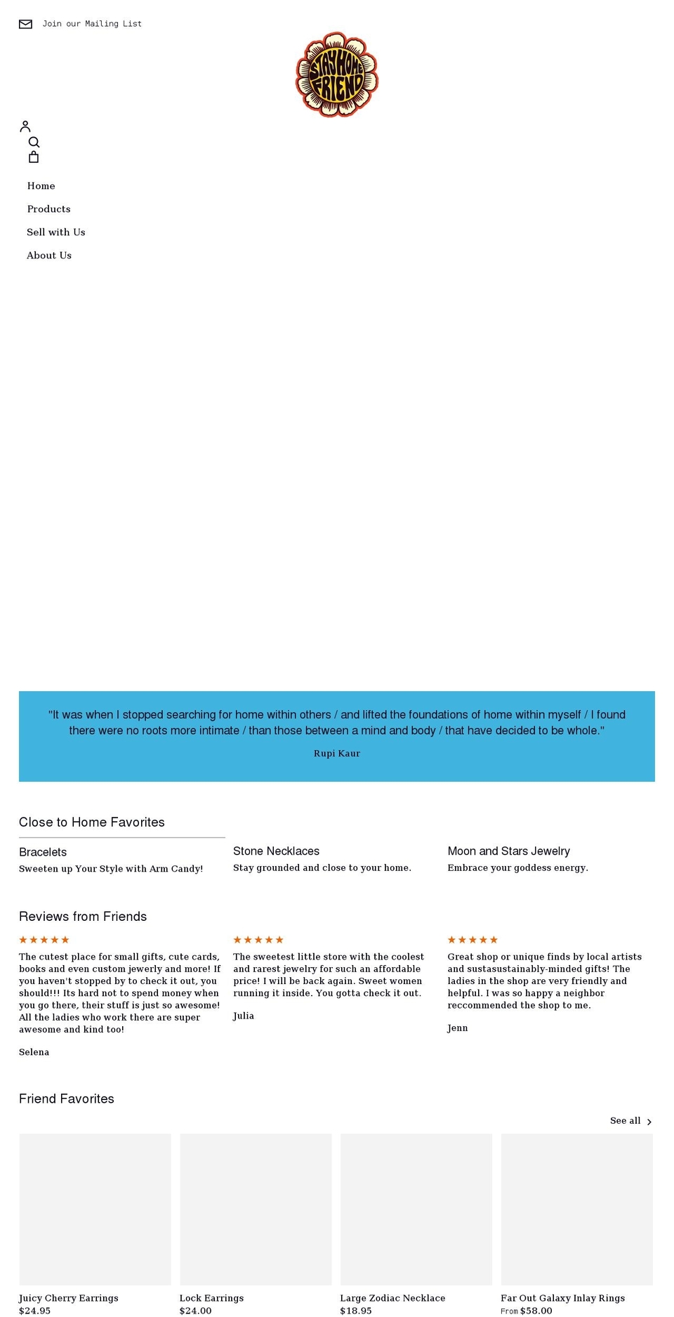 stayhomefriend.com shopify website screenshot
