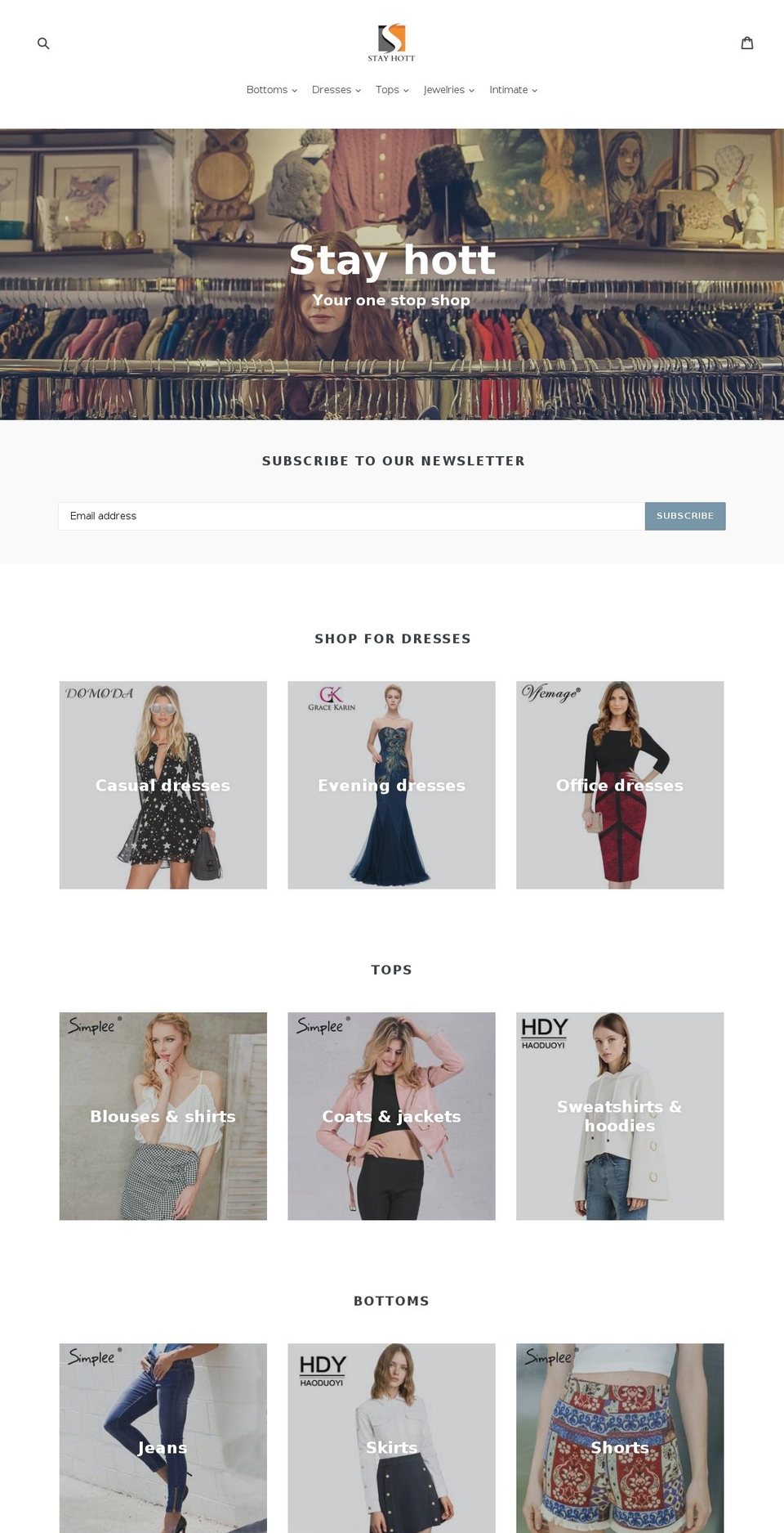 stayhott.com — Shopify storefront screenshot