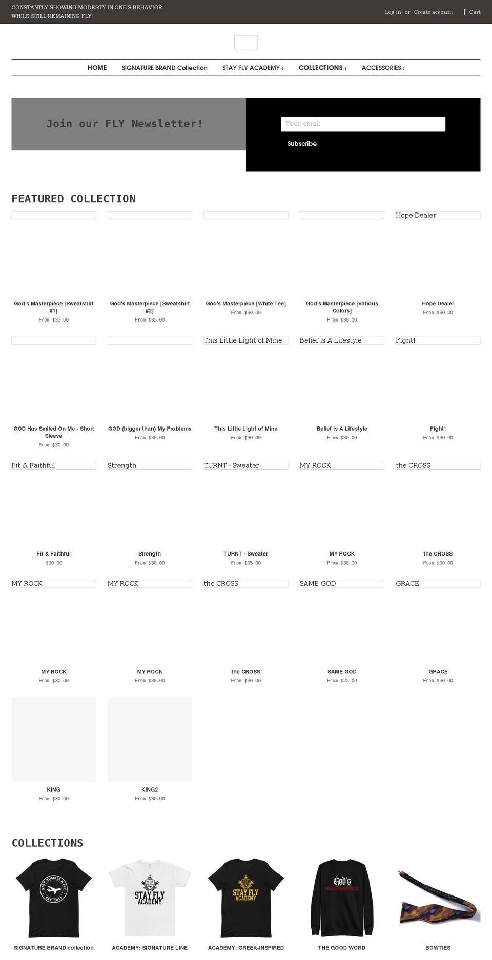 stayhumbleandfly.com shopify website screenshot