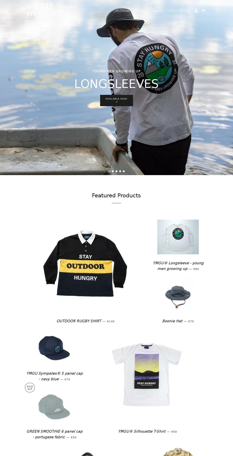 stayhungry.fishing shopify website screenshot