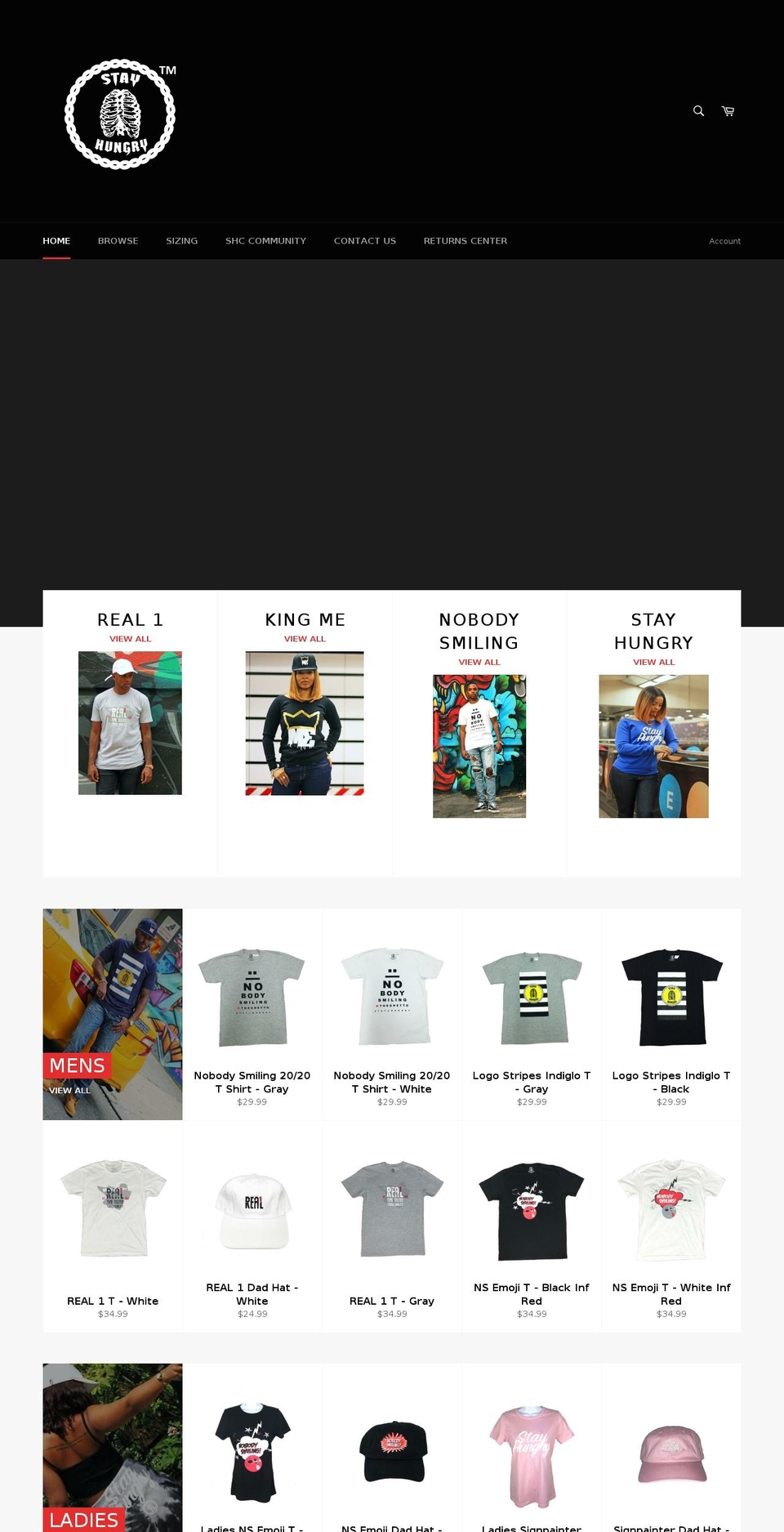 stayhungrycloth.com shopify website screenshot