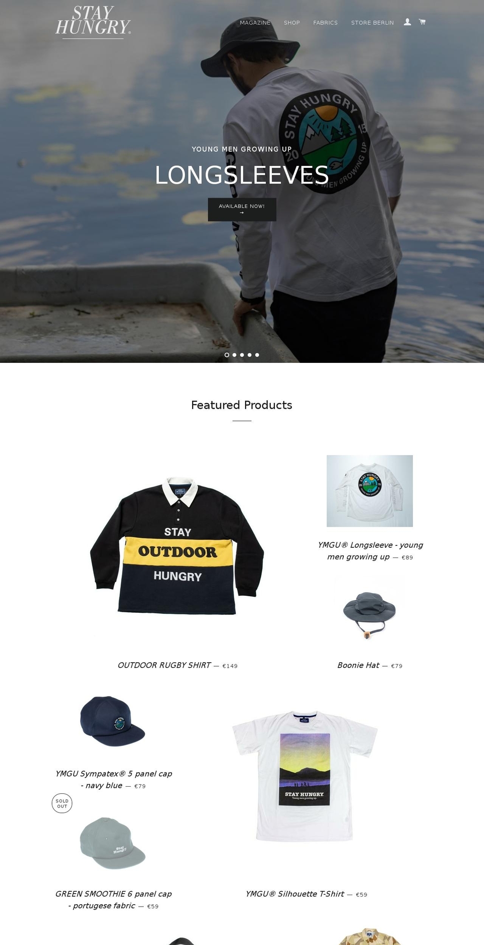stayhungryco.com — Shopify storefront screenshot