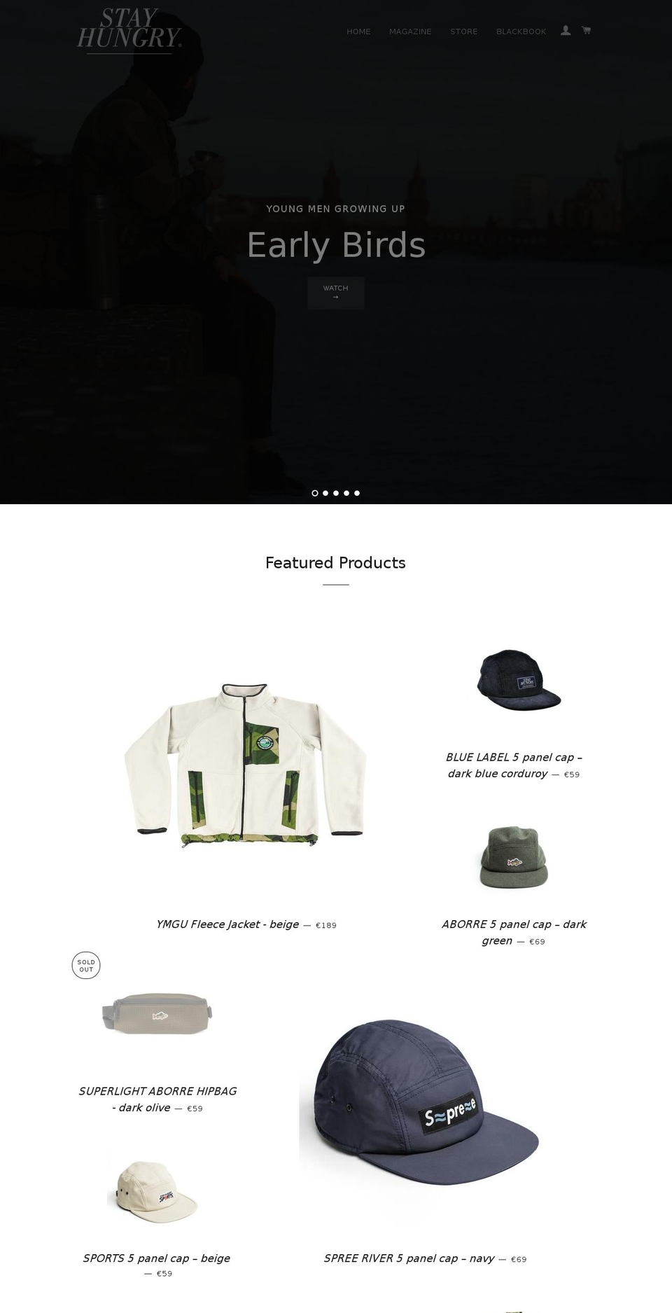 stayhungryshop.com shopify website screenshot