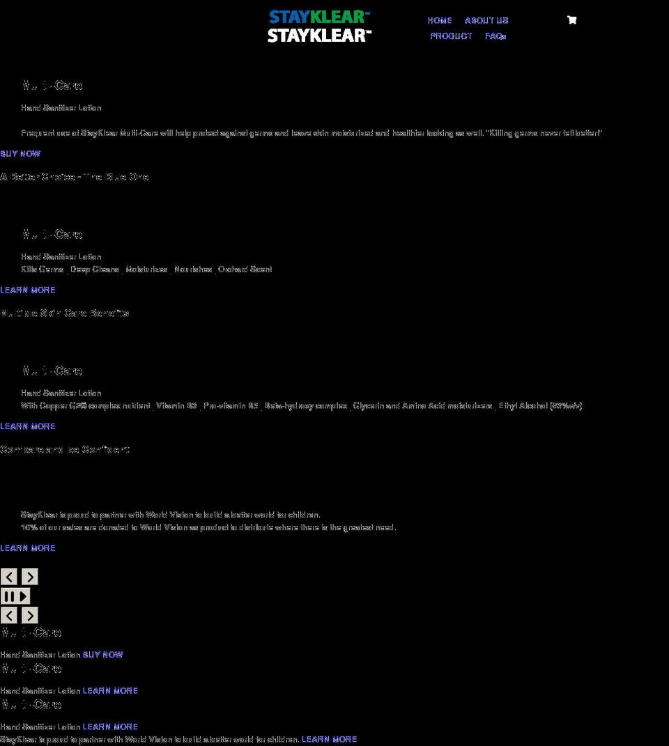 stayklear.com shopify website screenshot