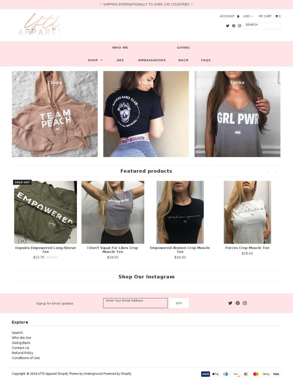 staylftd.com — Shopify storefront screenshot