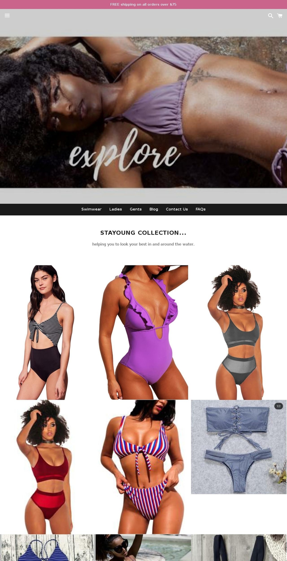 stayoungcollection.com shopify website screenshot