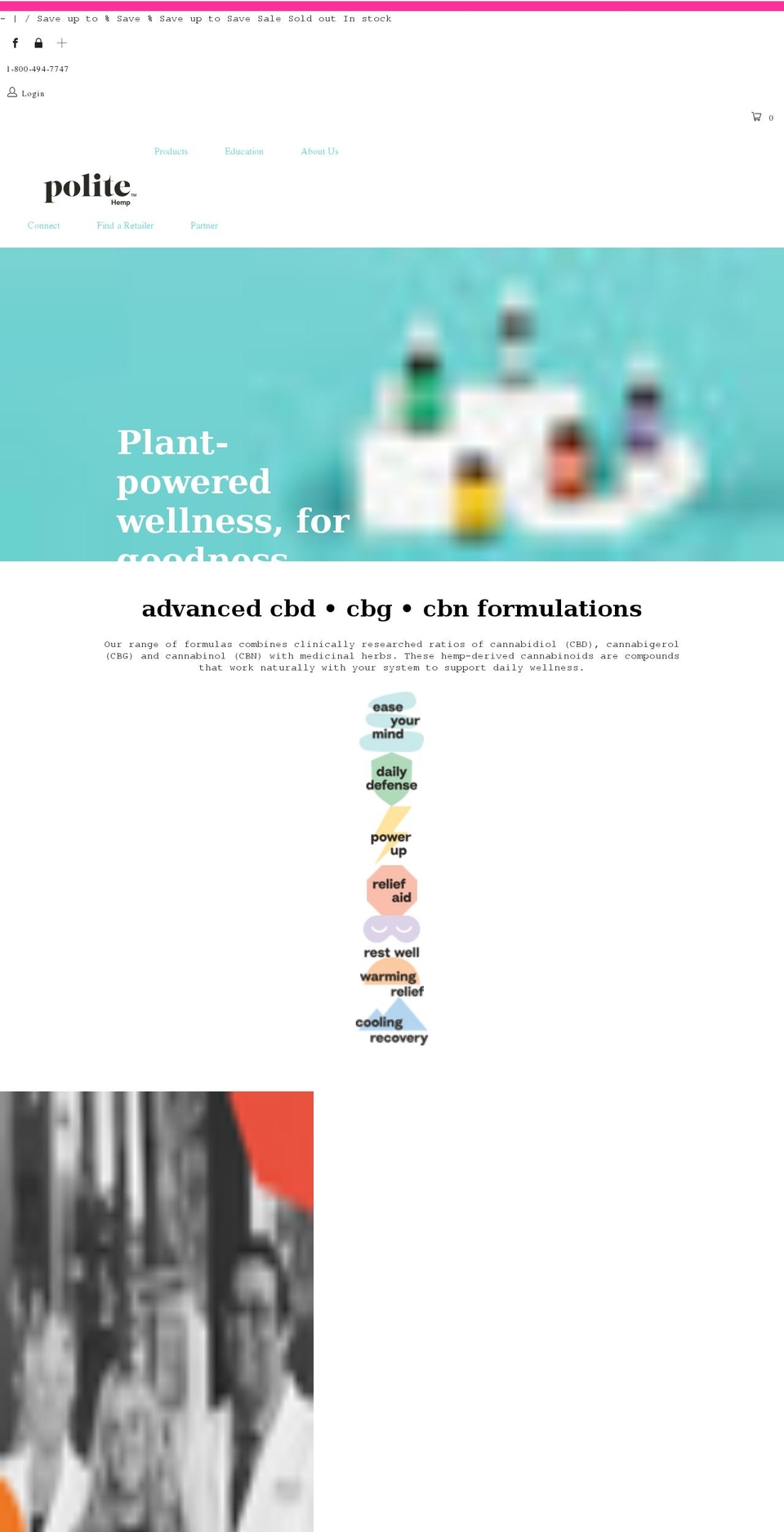 staypolitehemp.com shopify website screenshot