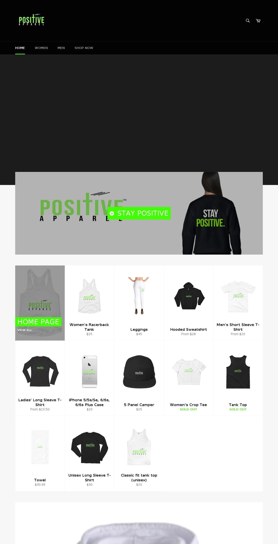 staypostive.com shopify website screenshot