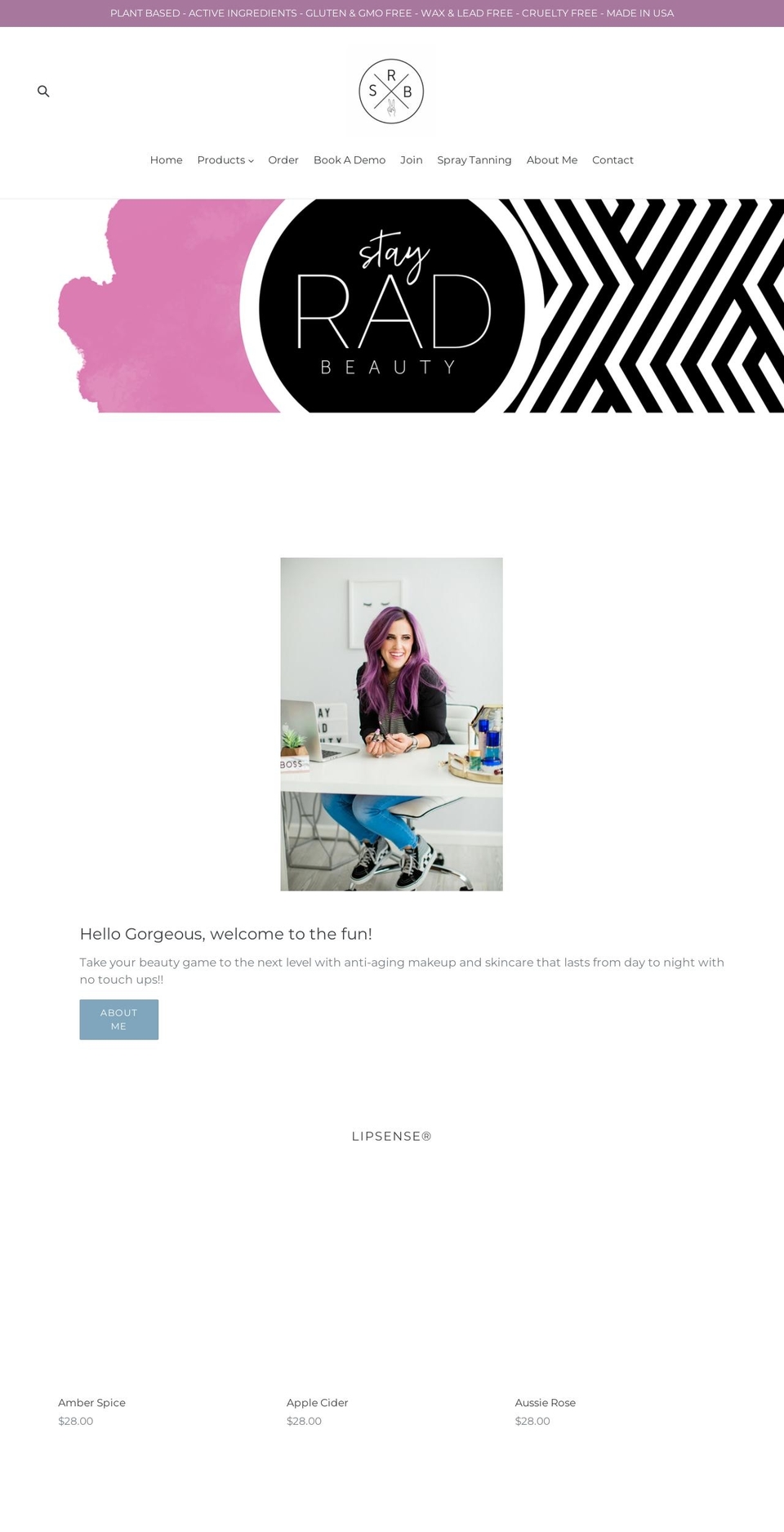 stayradbeauty.com shopify website screenshot