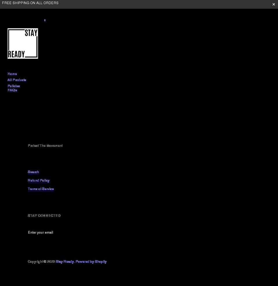 stayready.store shopify website screenshot