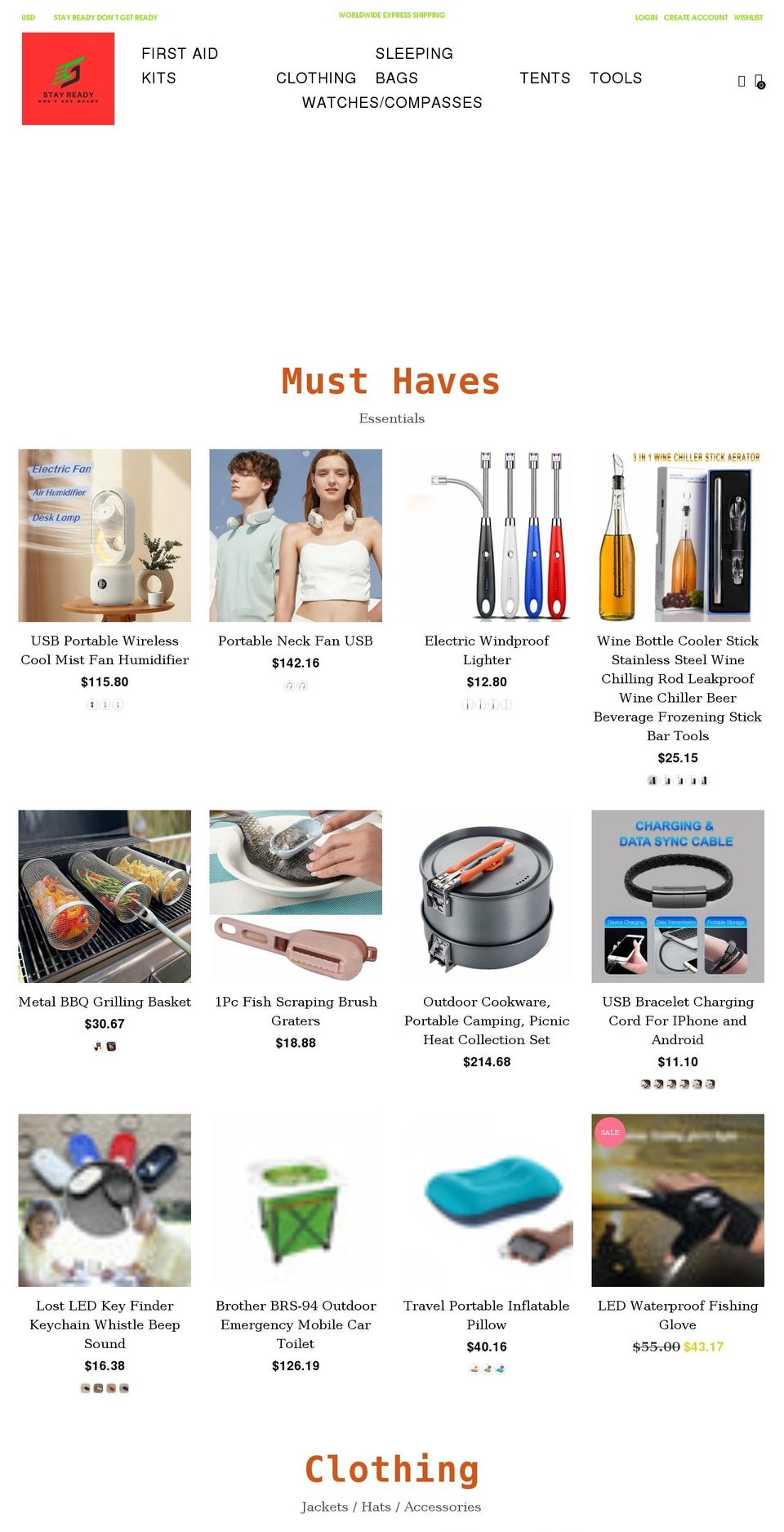 stayreadydontgetready.com shopify website screenshot