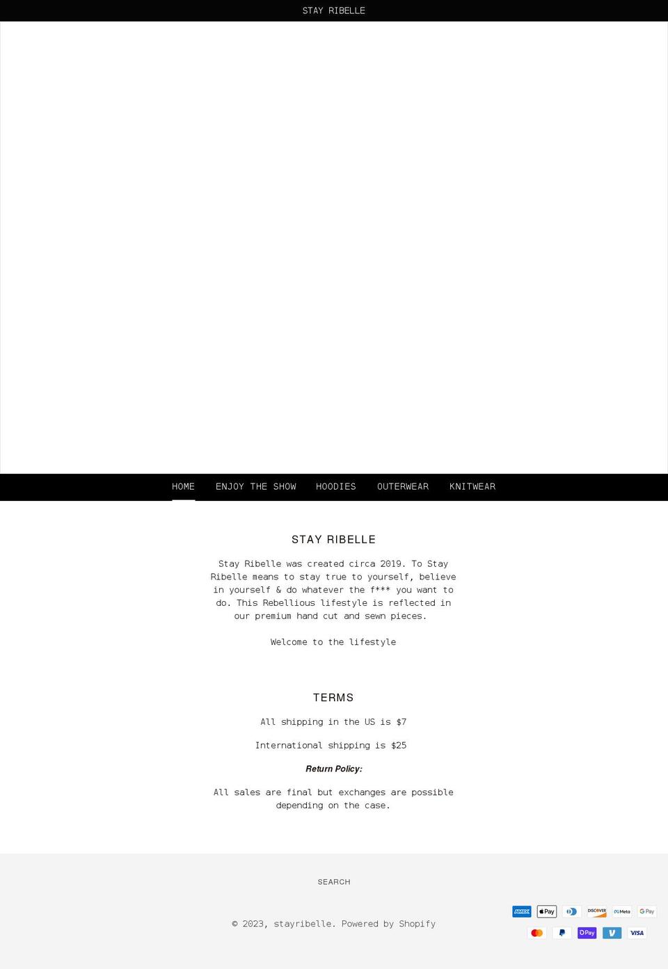 stayribelle.com shopify website screenshot