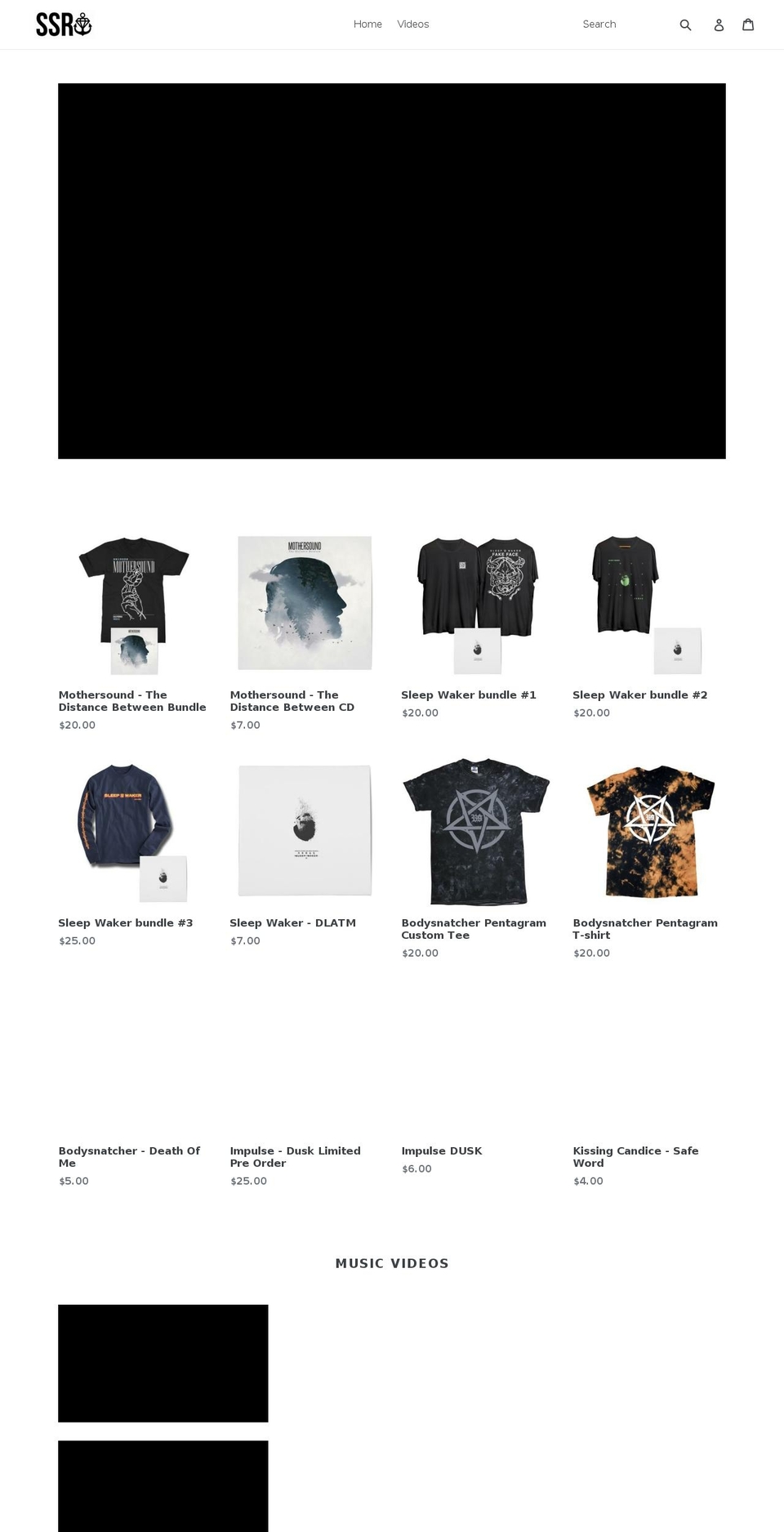 staysickrecordings.com — Shopify storefront screenshot