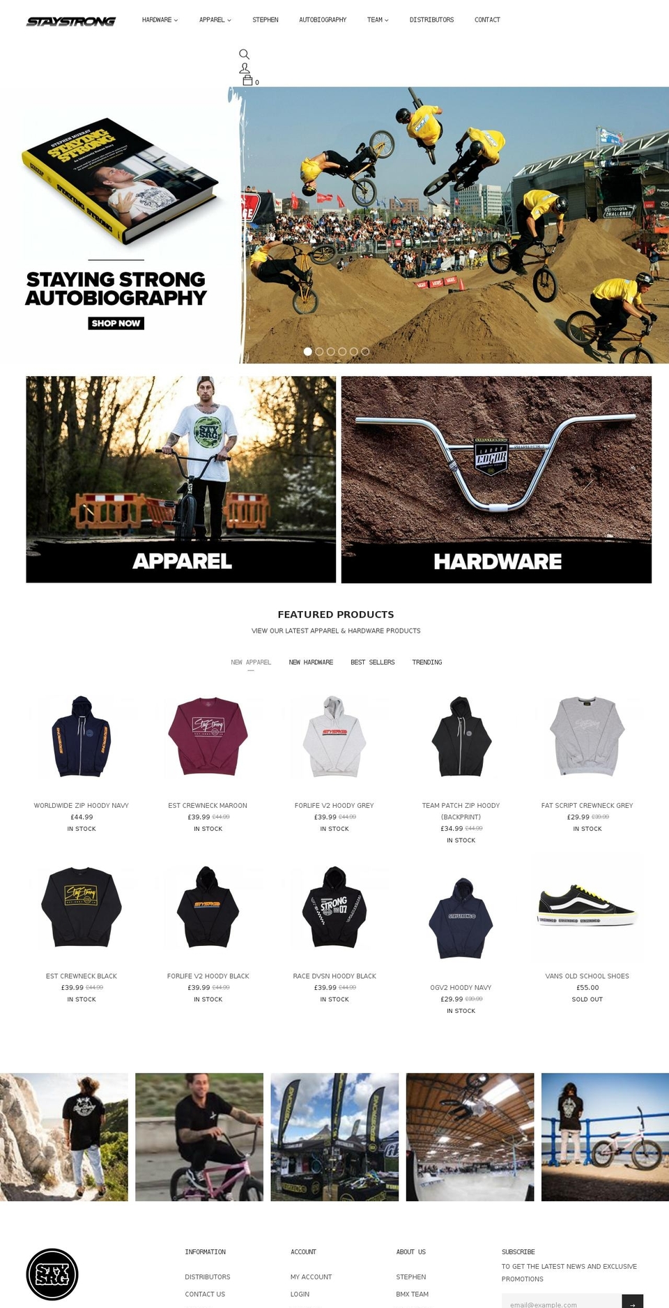 staystrong.co.uk shopify website screenshot