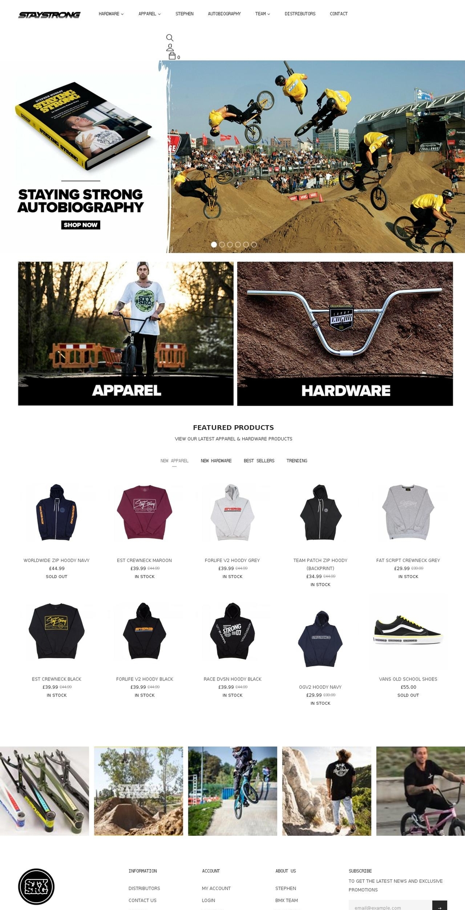 Non Stephen Shopify theme site example staystrongbrand.com