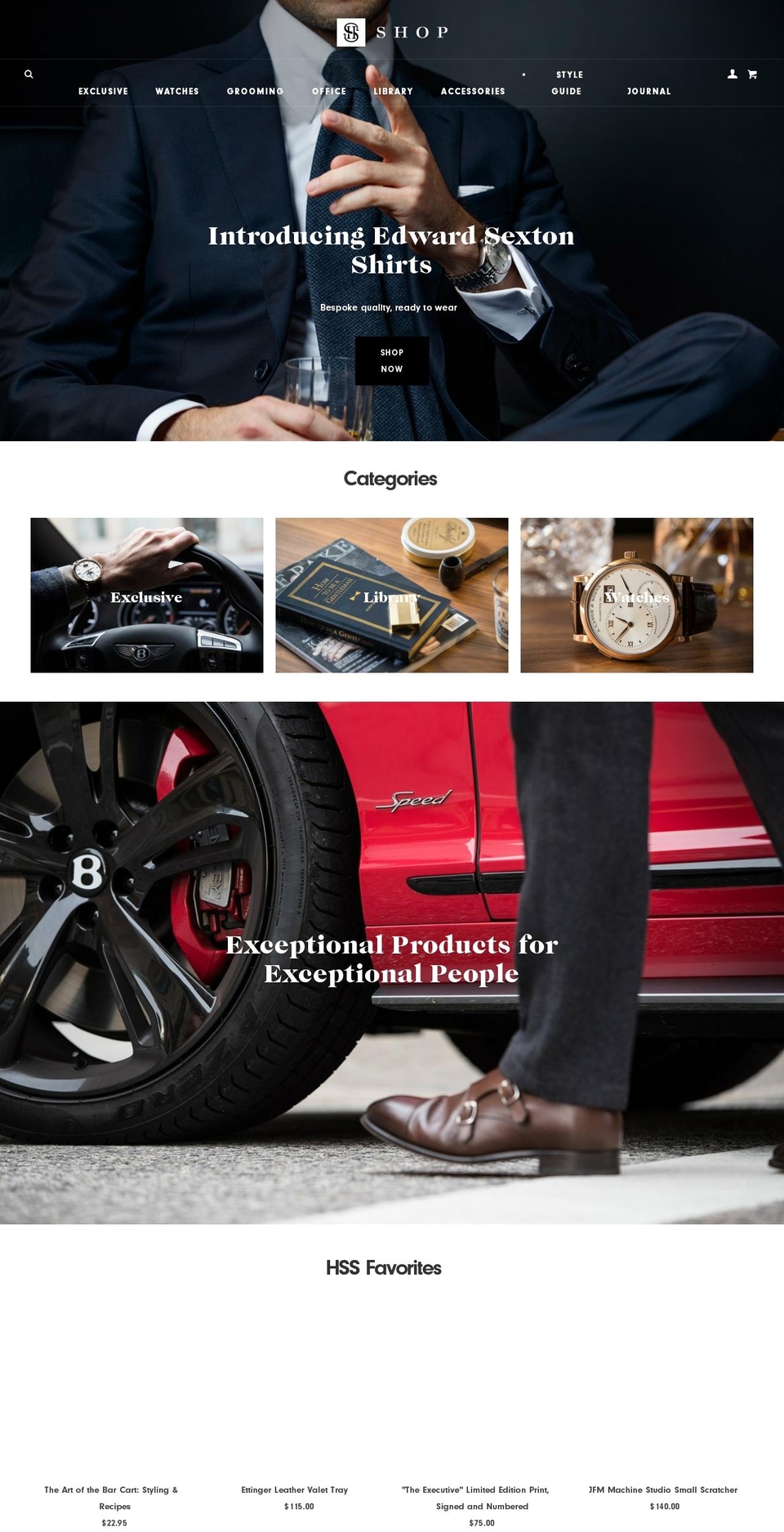 staytailored.com — Shopify storefront screenshot