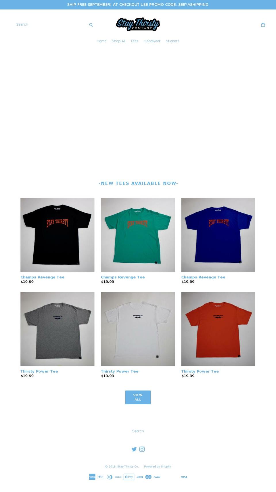 staythirstyco.com shopify website screenshot