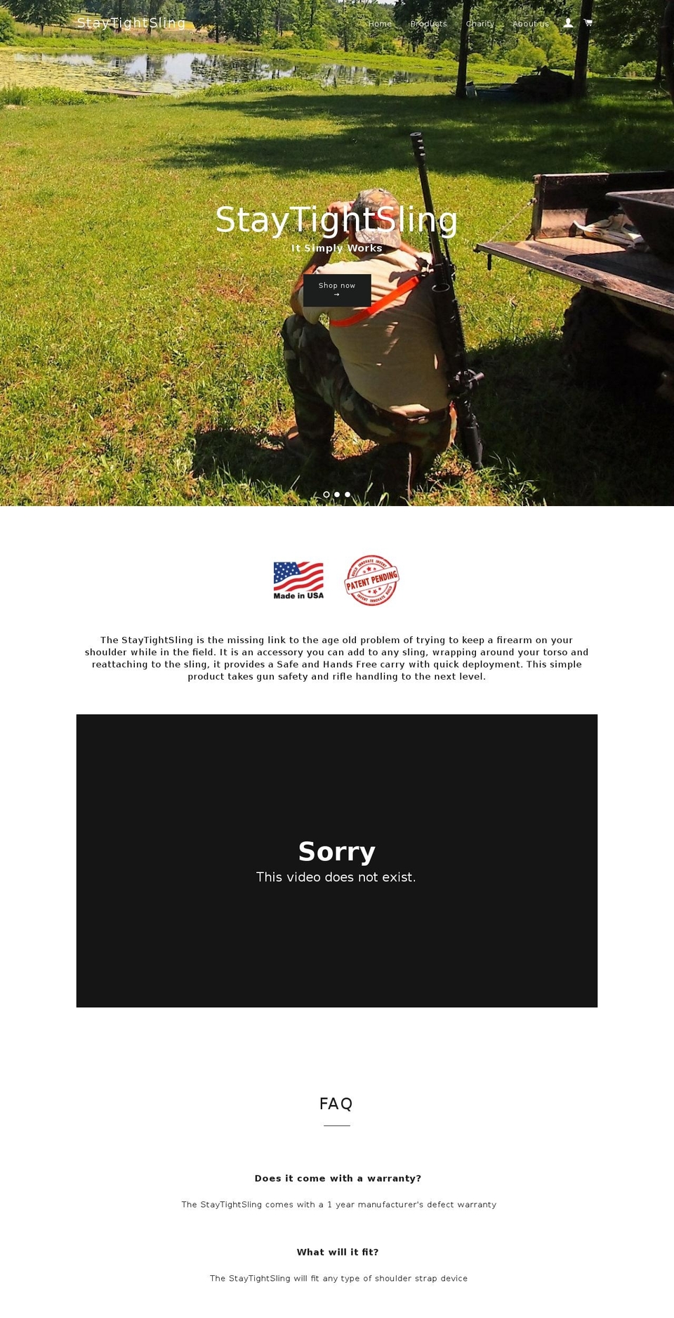 staytightsling.com shopify website screenshot
