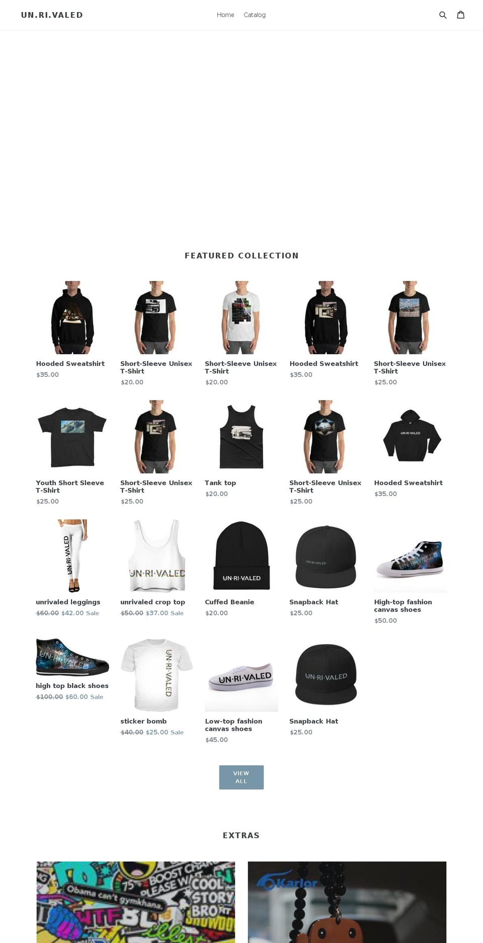 stayunrivaled.com shopify website screenshot