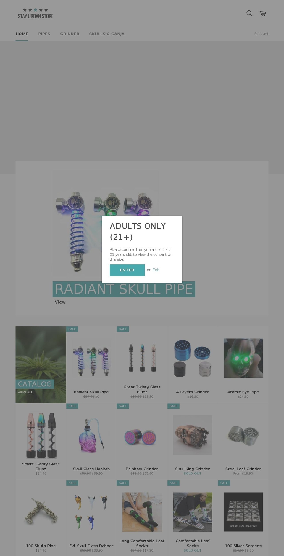 stayurban-store.com — Shopify storefront screenshot