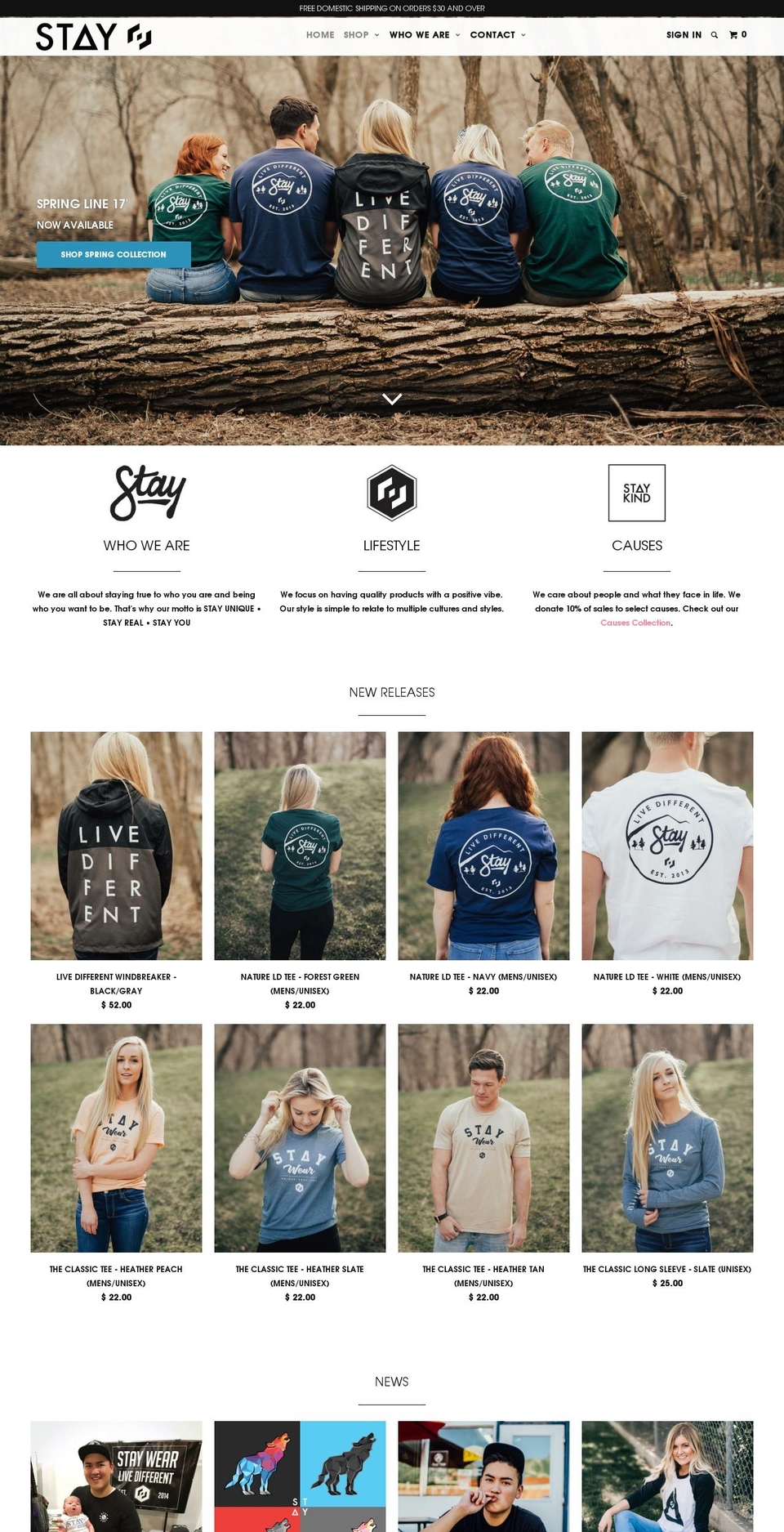 staywear.com shopify website screenshot