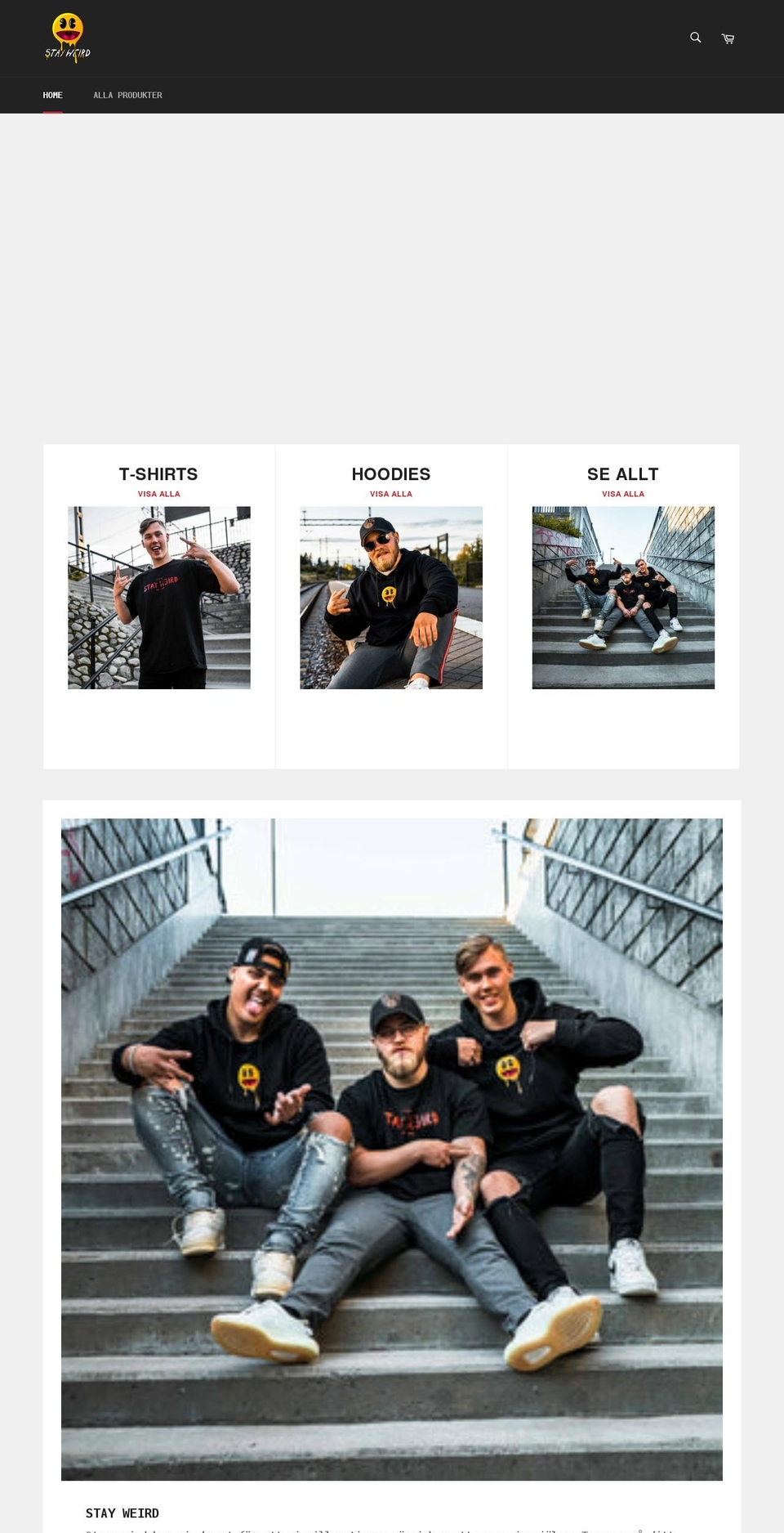 stayweird.se shopify website screenshot