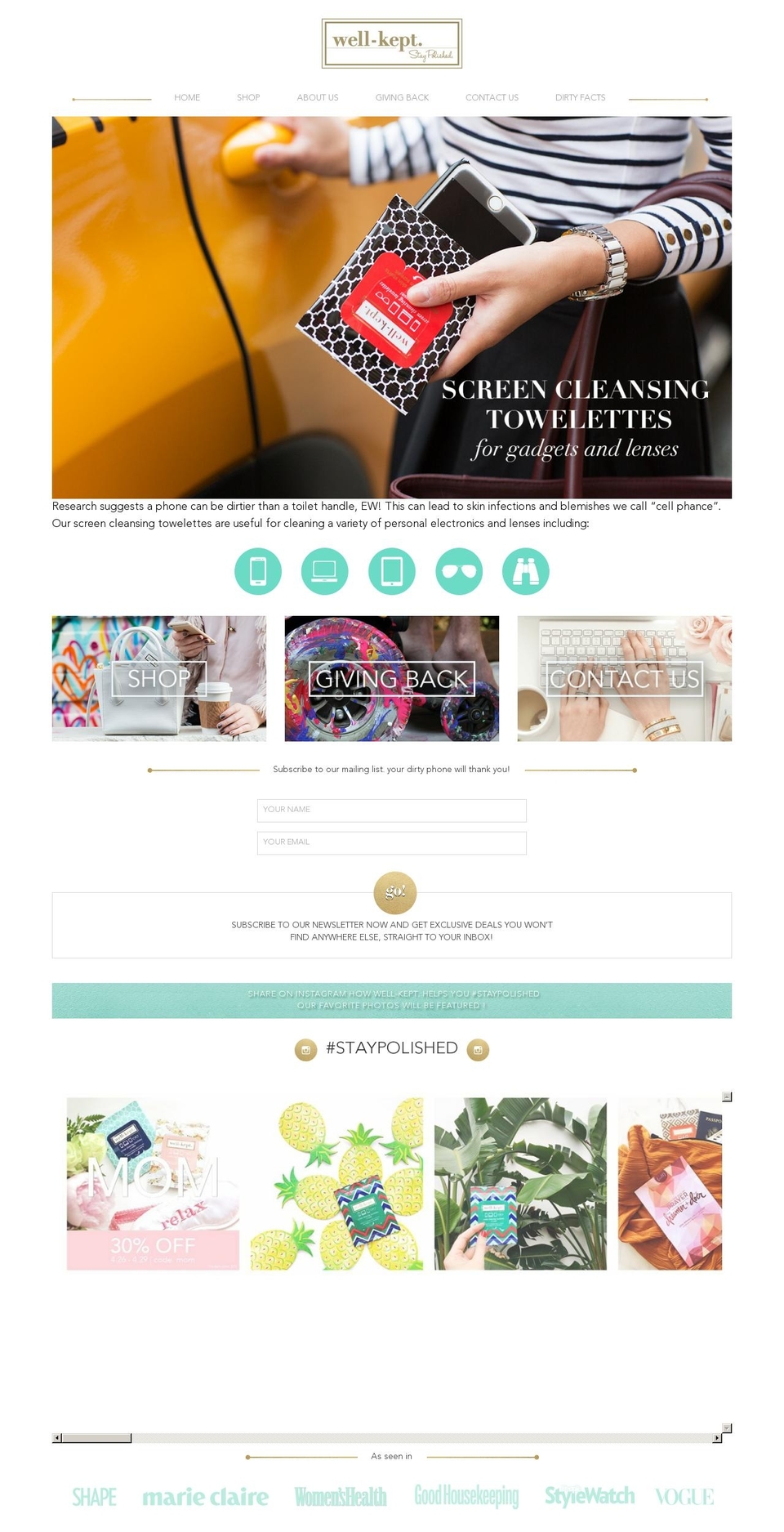 staywellkept.com shopify website screenshot