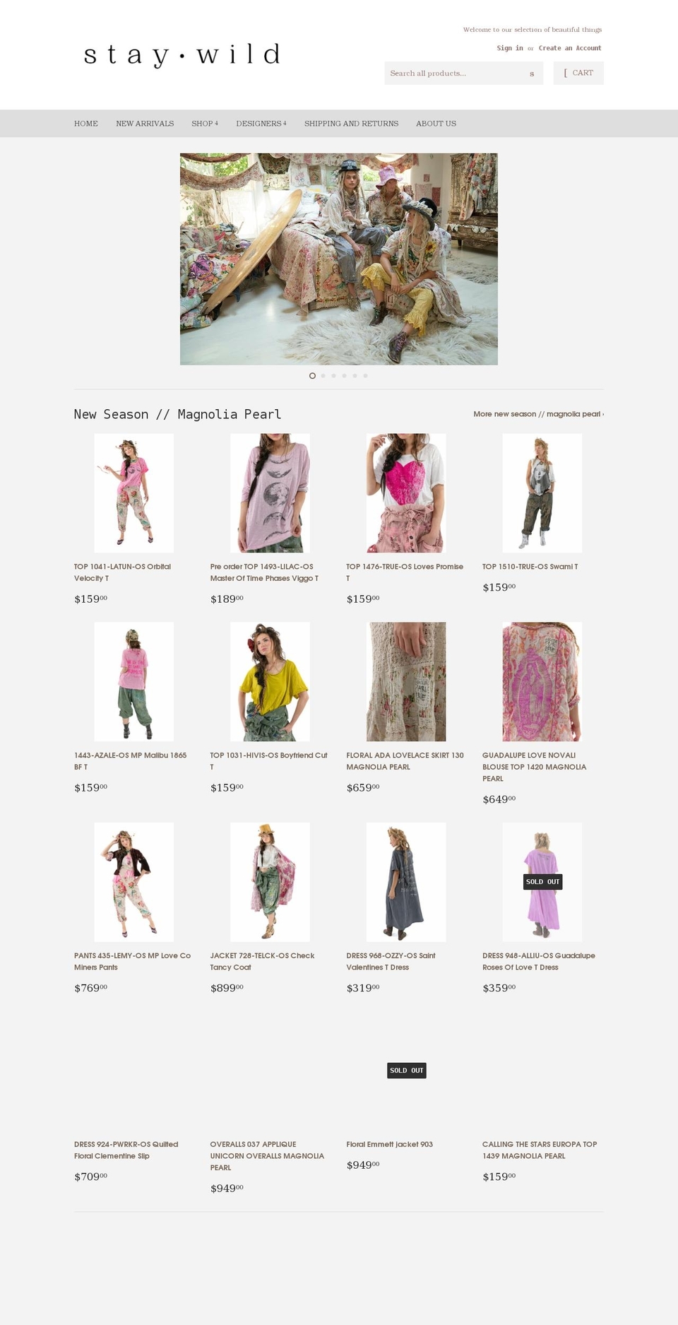 staywildcollective.com shopify website screenshot