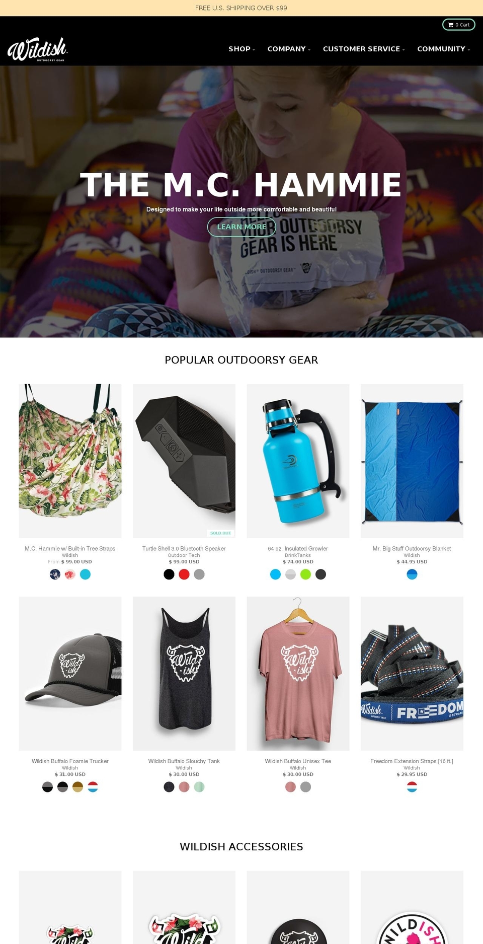 staywildish.com shopify website screenshot