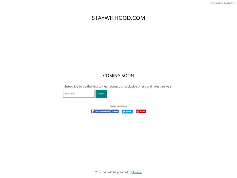 staywithgod.com shopify website screenshot